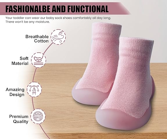 Baby Shoes Boys Girls First Walking Shoes Non Slip Soft Sole Sneakers Toddler Infant Babygirl Sock Shoes