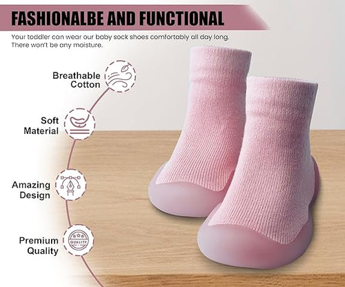 Baby Shoes Boys Girls First Walking Shoes Non Slip Soft Sole Sneakers Toddler Infant Babygirl Sock Shoes